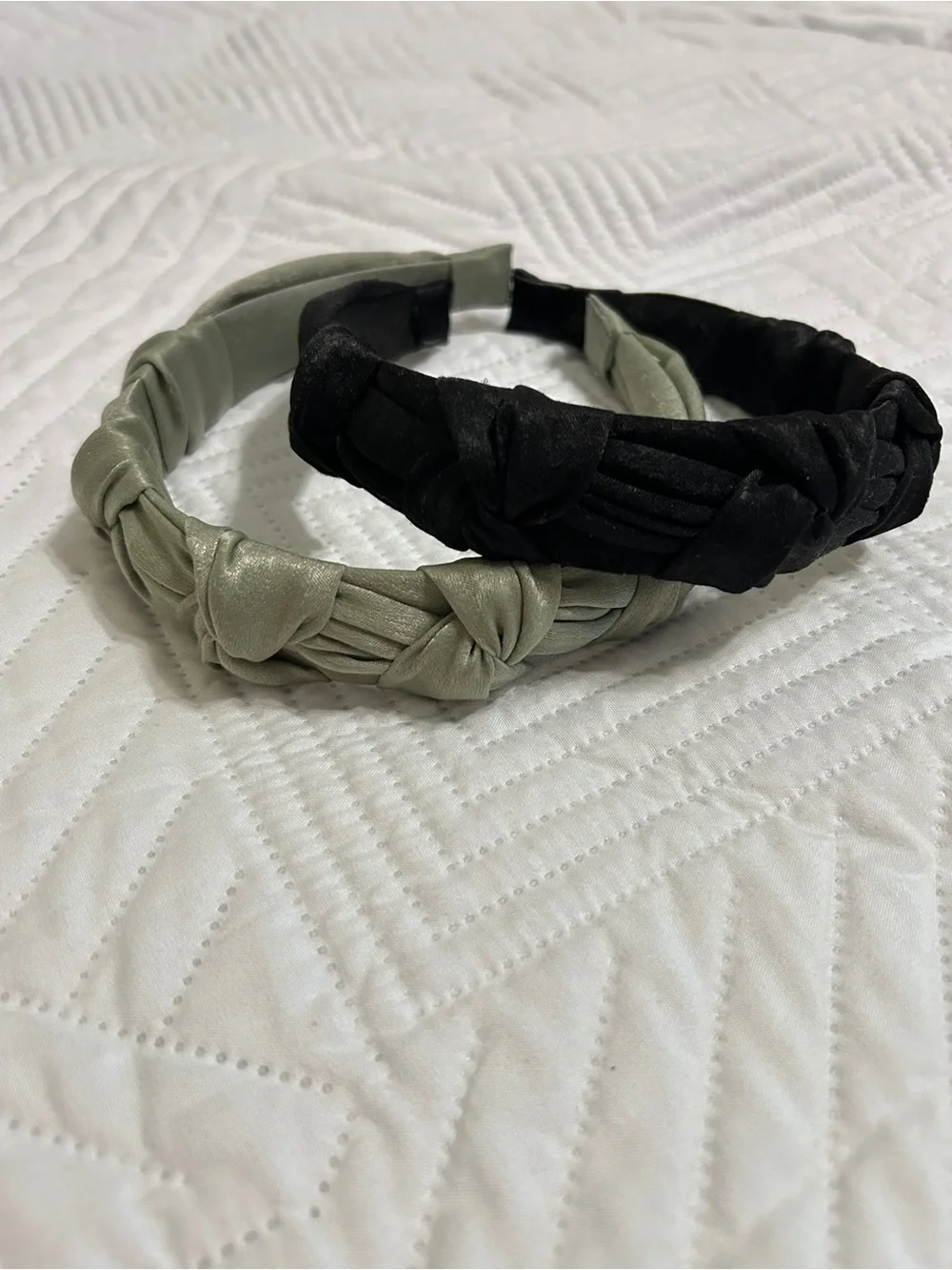a new day Knot Headband Duo in Black & Sage